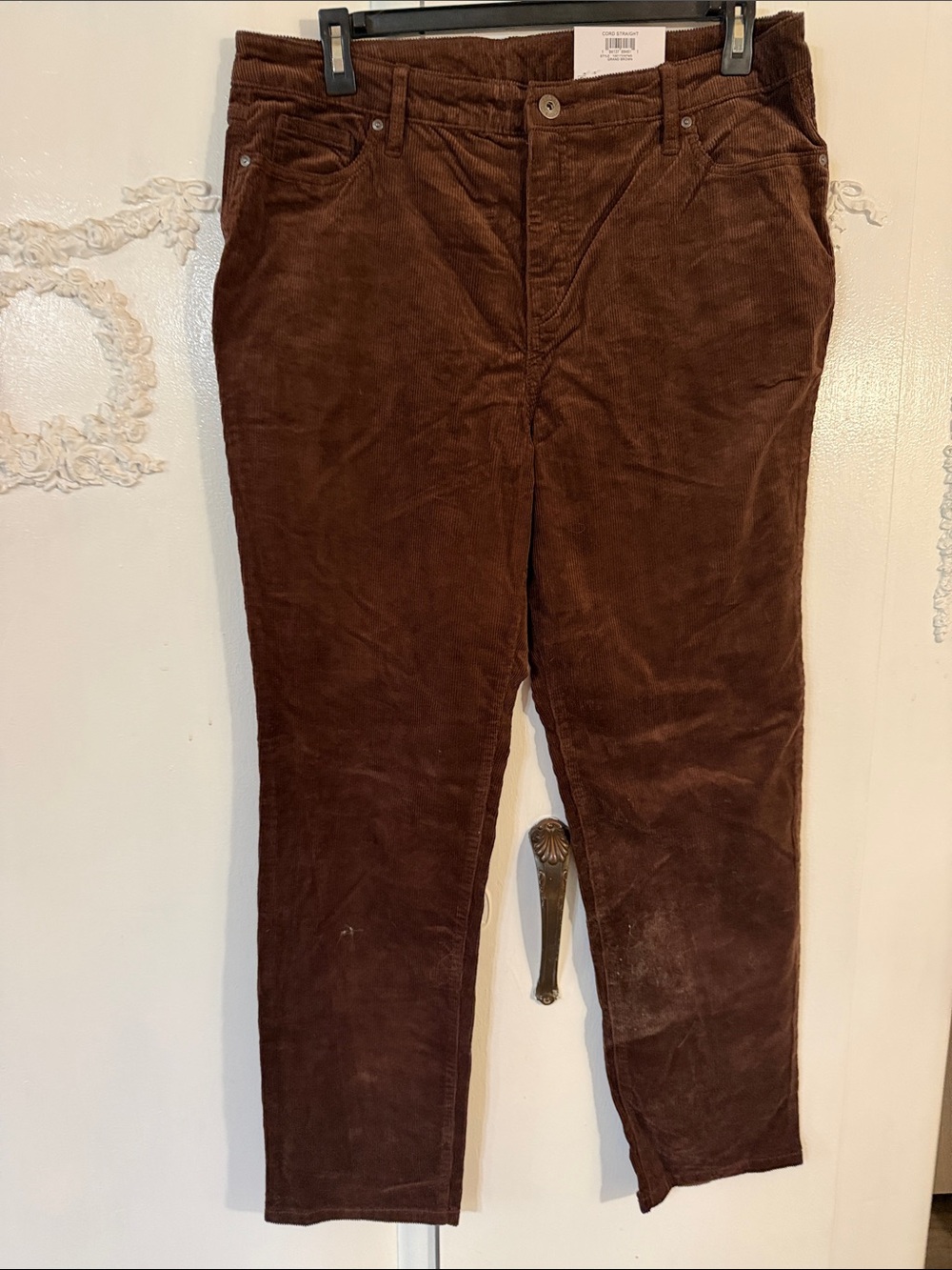 Style & Co. Women's Straight Leg Corduroy Jeans in Brown